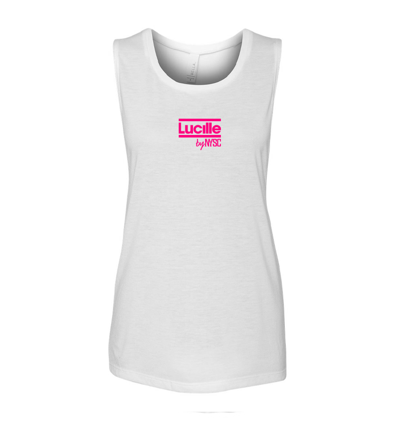 Lucille by NYSC White Flowy Muscle Tank
