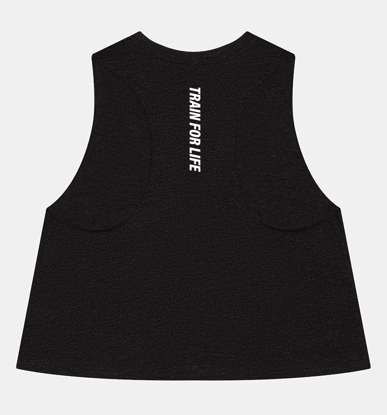 Train for Life Racerback Crop Tank