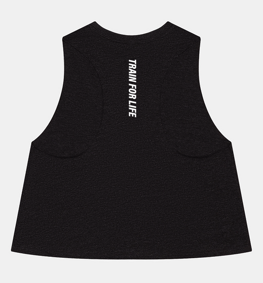 Train for Life Racerback Crop Tank